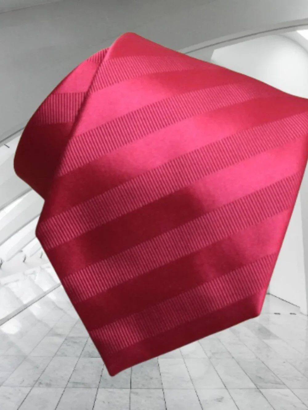 $525 BRIONI Red stripes Regimental handmade Satin silk Blend neck Tie Italy